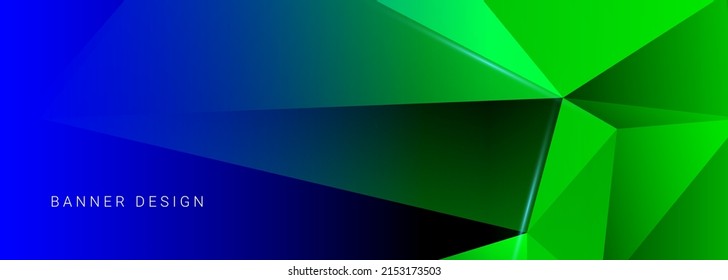 Modern Blue And Green Gradient Color Banner Template 