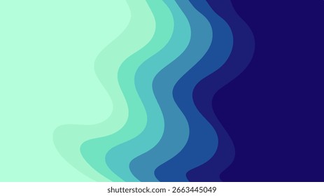Fondo Abstractas de la onda del degradado verde azul moderno