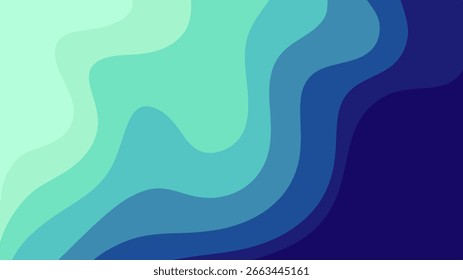 Fondo Abstractas de la onda del degradado verde azul moderno