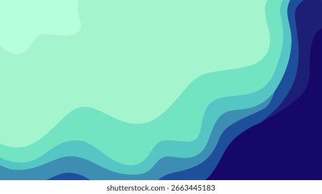 Fondo Abstractas de la onda del degradado verde azul moderno