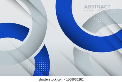 Modern blue and grey geometric background with abstract style. 