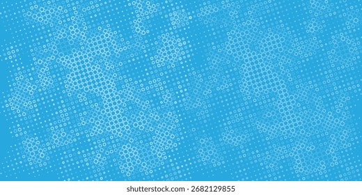 Moderno diseño de semitono azul. patrón de fondo azul