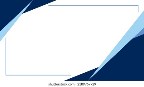 Modern blue horizontal banner design template. Business background with space for the text or picture.	