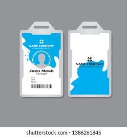 Modern Blue  ID Card Template
