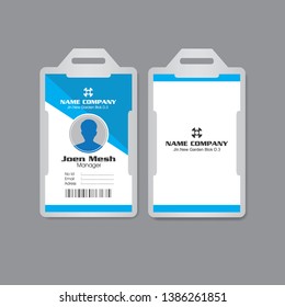 Modern Blue  ID Card Template