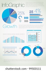 Modern blue infographic