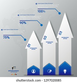 Modern Blue infographics 3 options. , steps, parts. Can be used for workflow layout, diagram, step by step infographics, graph, chart, diagram, web design