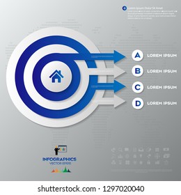 Modern Blue infographics options. , cycle steps, parts. Can be used for workflow layout, diagram, step by step infographics, graph, chart, diagram, web design