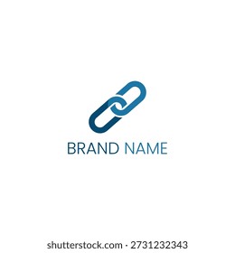 Moderno Blue Interlocking Chain Links Logo Concept