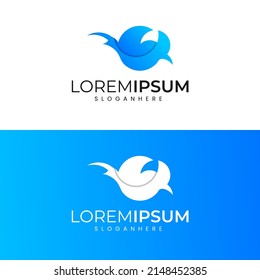 Modern Blue Jay Logo Design With gradient Colorful Bird Logo Vector Template