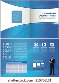 modern blue layout corporate template