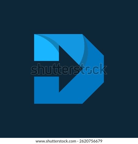 Modern Blue Letter D Logo with Arrow for Free Download Manager