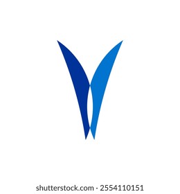 Modern blue letter V logo in vector format, ideal for branding, business, and corporate use.