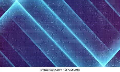 Modern Blue Light Technology Background,Digital and Connection Concept design,Vector illustration.