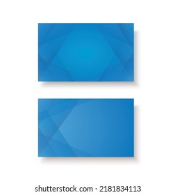 modern blue lines double sided business card template