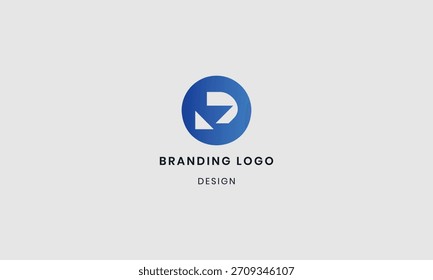 Concepto de Plantilla de diseño de logotipo azul moderno