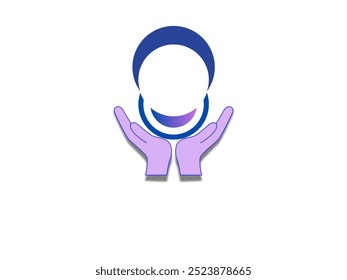 Modern blue logo with dynamic shapes, symbolizing innovation and trust