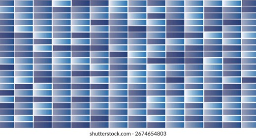 Abstracción de píxeles monocromo azul moderno. Vector