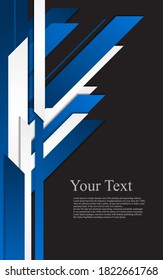 modern blue multiple vertical overlap graphic for make cover or backdrop