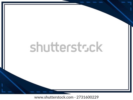 modern blue navy  frame border certificate design. good for certificate frame design