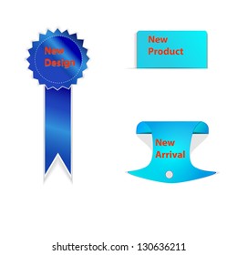 Modern Blue New Design, Arrival Product  Labels Set