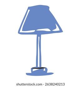 A modern blue night lamp with clean lines, designed for minimalist interiors. Perfect for bedrooms, living rooms, or contemporary lighting solutions.