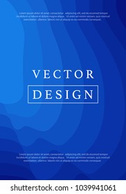 Modern blue ocean wave futuristic cover. Minimal colorful trendy templates design. Cool gradient shapes. Poster abstract geometric background composition. Vector illustration.