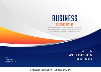 Modern Blue And Orange Business Presentation Template