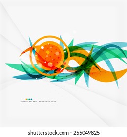 Modern blue and orange color shape composition. Abstract background