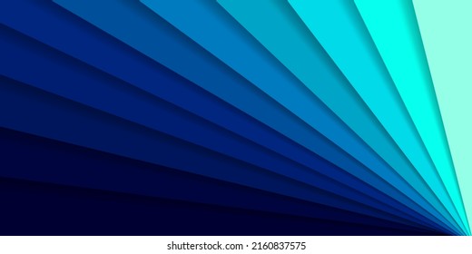 Modern blue paper background with dark 3d layered line triangle texture in elegant website or textured paper design.