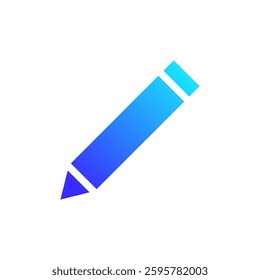 Modern Blue Pencil Icon for Design and Creativity
