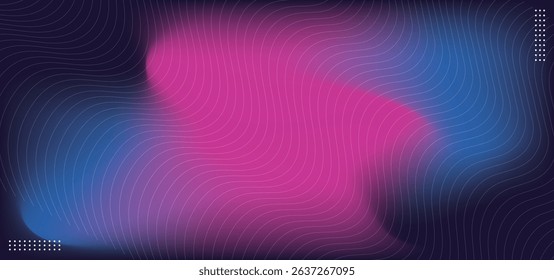 Modern Blue and Pink Fluid Waves Abstract Background. Vector Illustration.