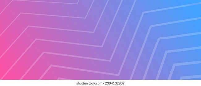 Modernos fondos de degradado azul y rosa con líneas. Cartel de cabecera. Fondo de presentación abstracta geométrica brillante. Ilustración del vector