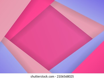 Modern blue pink purple abstract background with 3D overlap layers. Suit for business, corporate, institution, party, festive, seminar, and talks.