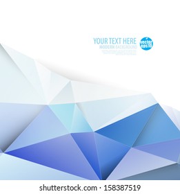 Modern blue polygon background and space for your text, vector illustration