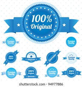 Modern Blue Premium Quality Labels
