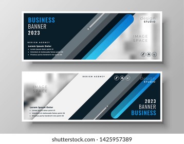 modern blue presentation banner design