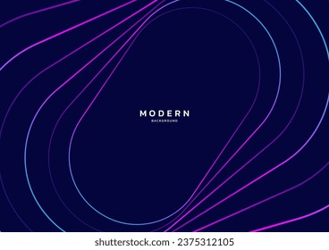 Modern blue purple background New Trend. Abstract smooth line high tech frame. Concept technology, futuristic, Ai, network, business, online, financial, presentation, cover, advert	