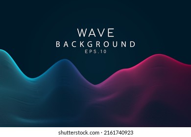 Modern blue and purple gradient abstract background, wavy lines on navy blue background. premium and modern background.