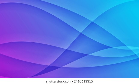 Fondo de degradado moderno azul y violeta con tecnología de ondas geométricas creativas y conceptos de gradiente mínimo. Plantilla web de fondo de presentación de patrones de diseño gráfico abstracto de vectores.