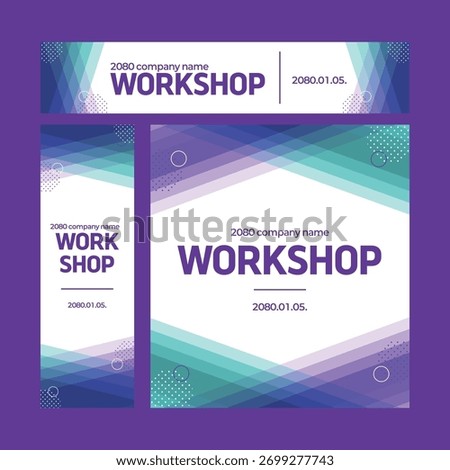 Modern Blue Purple Gradient Workshop Event Promotional Templat