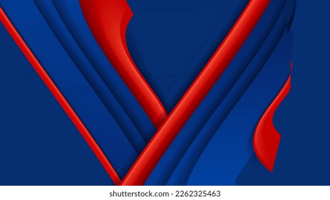 Modern blue red abstract vector design illustration
