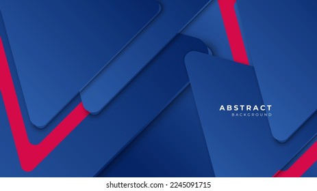 Modern blue red banner geometric shapes corporate abstract technology background. Vector abstract graphic design banner pattern presentation background web template.