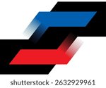 Modern blue red black Vector pattern. Striped design element. Sporty Vector background with space for text for advertising, packaging, covers, posters and announcements.