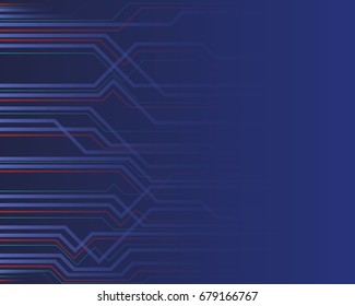 modern blue and red digital circuit background