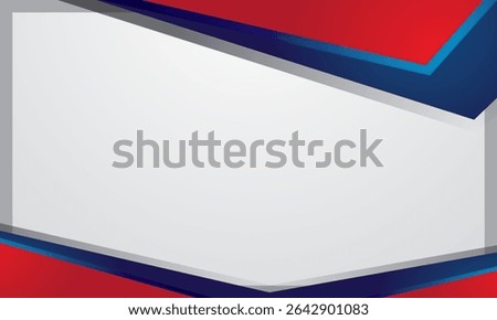 Modern blue red white geometric certificate background