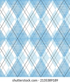 Modern Blue Rhombus Seamless Pattern Design