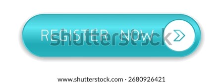 Modern blue rounded CTA button with shine, 