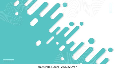 Modern blue rounded lines background. Abstract dashed lines and dots.Vector illustration