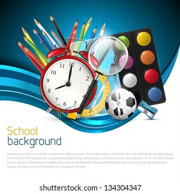 Modern blue school background